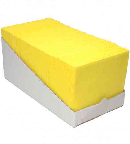 52.42007 Sopdoeken in dispencerdoos, geel, 38x40, 140 gr/m² ,a-kwalit